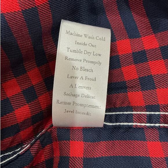 Frank & Eileen Eileen Button-Up Shirt Red And Blue Plaid Flannel Modal Size XS - Picture 15 of 15